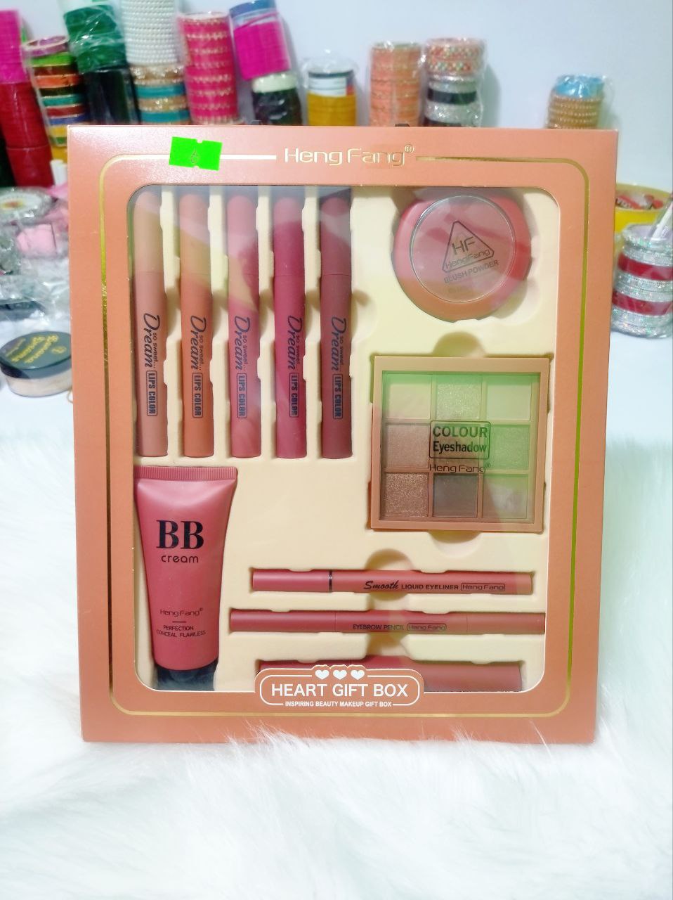 Heng Fang 11-Piece All-in-One Heart Gift Box Makeup Kit – Complete Beauty Solution
