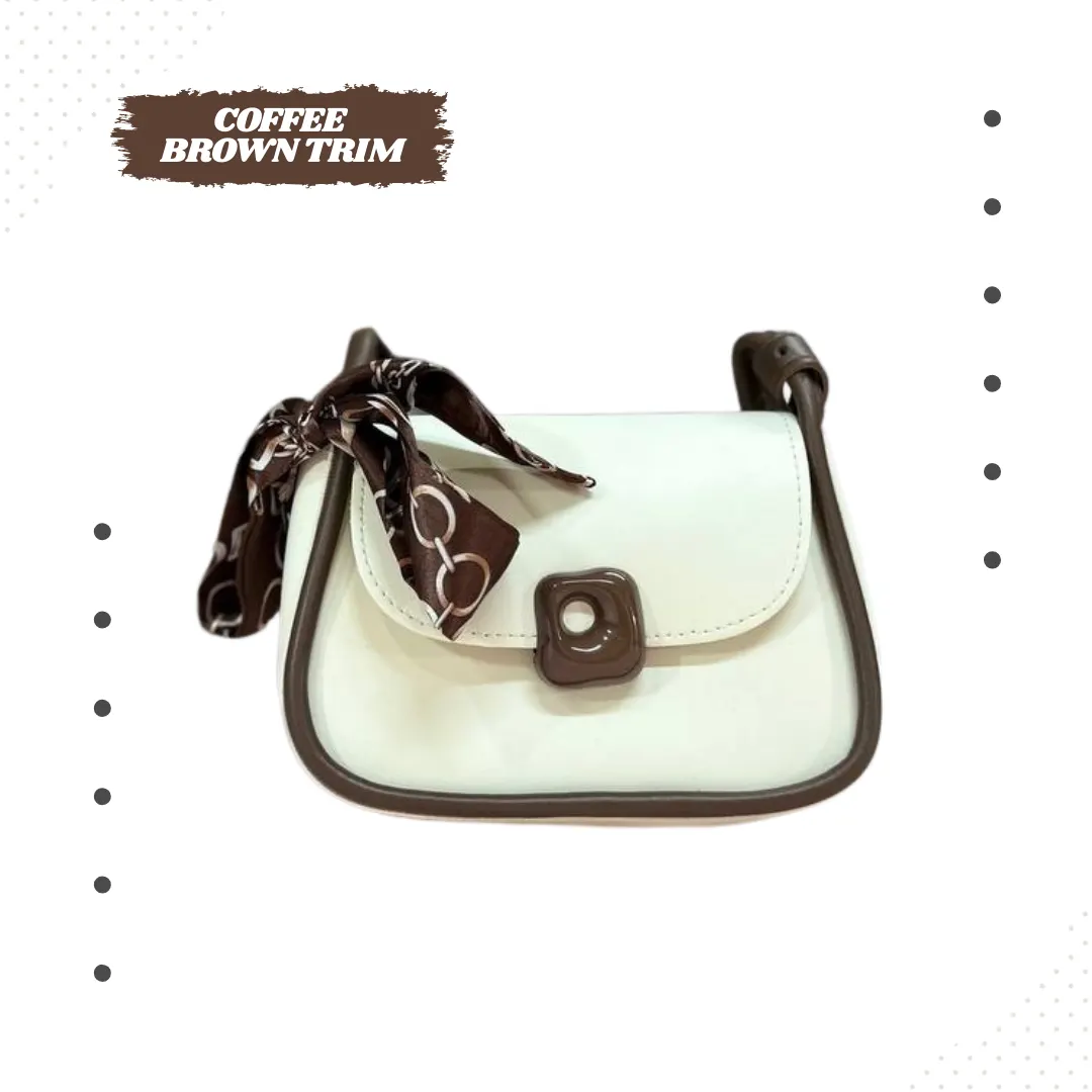 Scarf Accent Mini Crossbody Bag