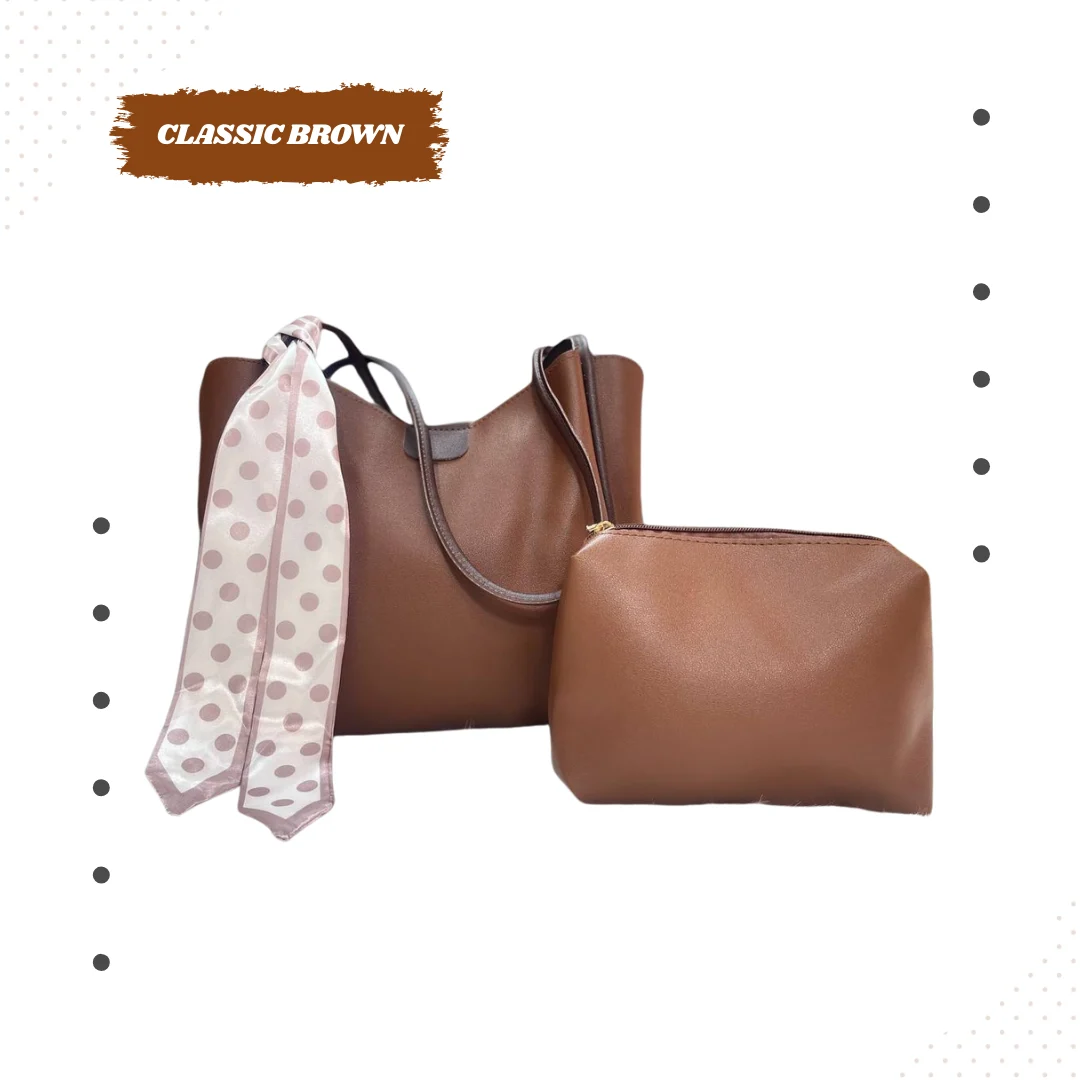 Premium Quality 2-in-1 Ladies Tote Bag Set
