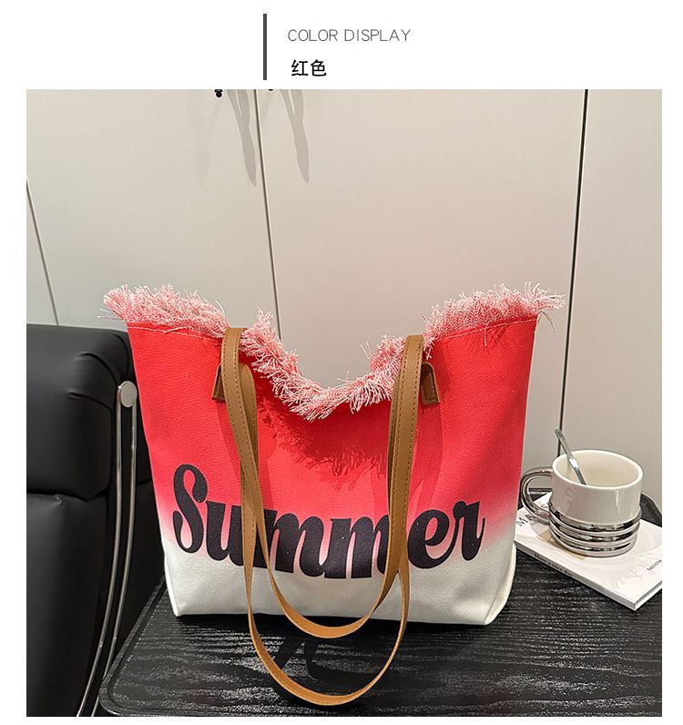 Stylish Summer Ombre Canvas Tote Bag