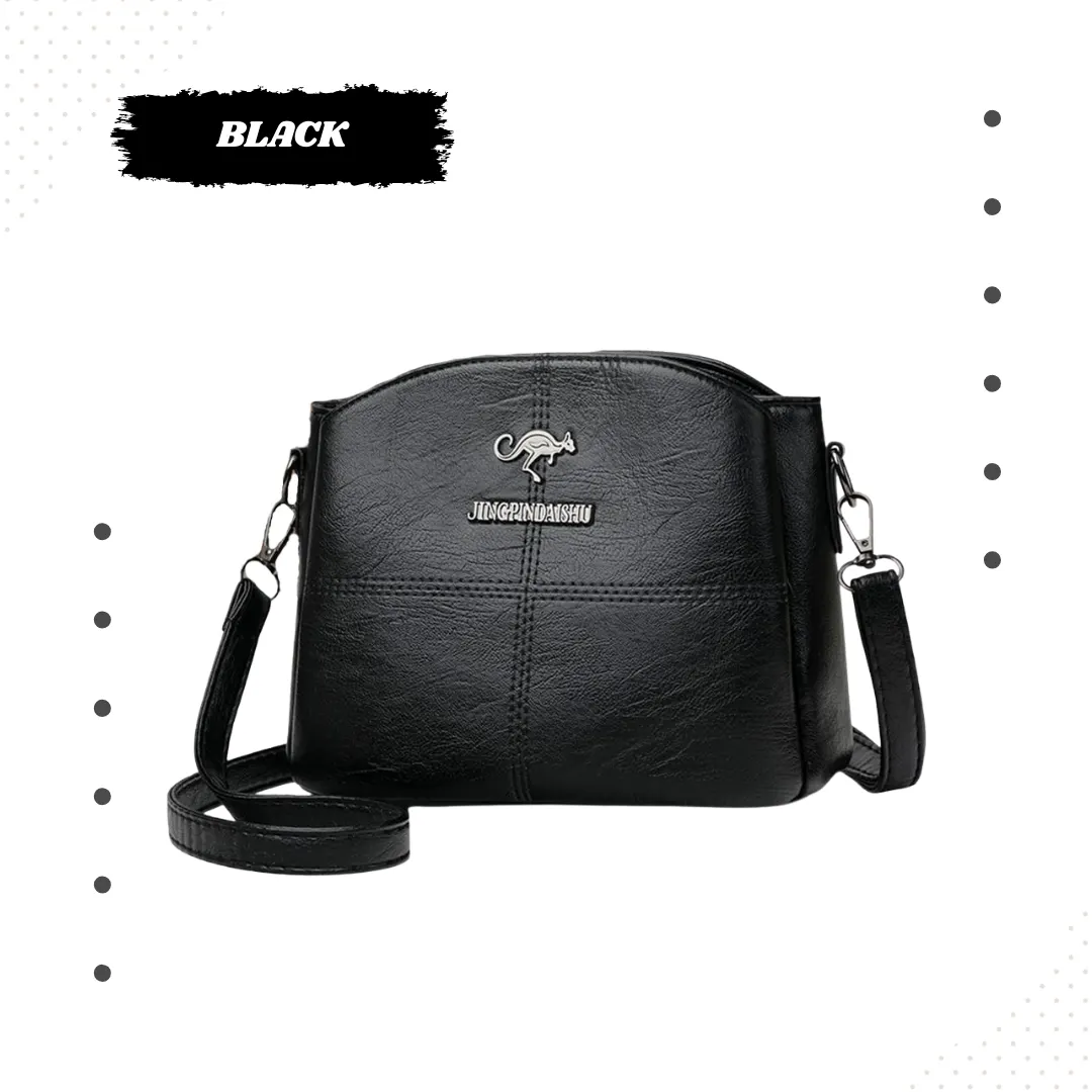 3 Layers Luxury Messenger Crossbody Bags black