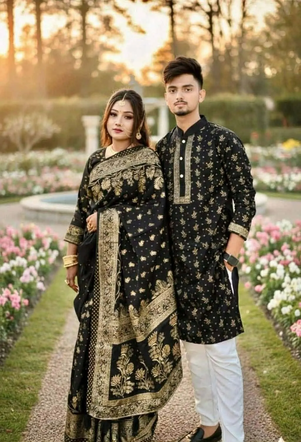 Sharee Panjabi Couple Dress with Blouse Piece